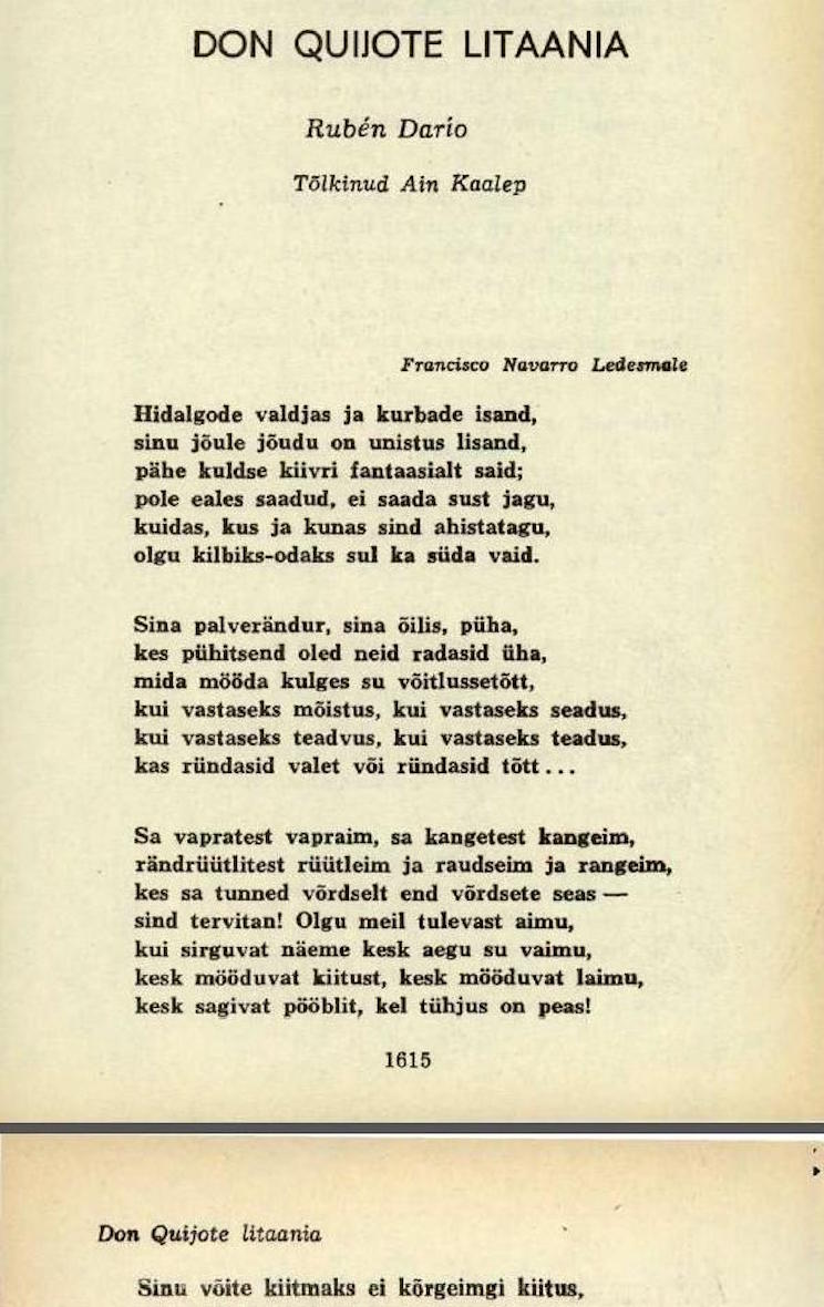 J&uuml;ri Talvet y el legado universal de Rub&eacute;n Dar&iacute;o